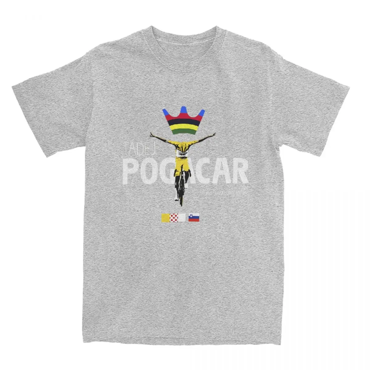 Herren Tadej Pogacar Cycling Pogi Team T-Shirts Baumwollkleidung 2025, Sommer Tour-De France Damen-T-Shirt mit kurzen Ärmeln und O-Ausschnitt