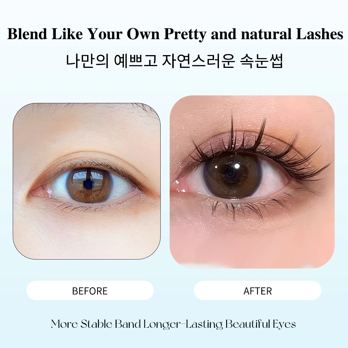 Ciglia Manga stile coreano 5 paia Ciglia finte lunghe naturali morbide Ciglia a strisce sottili per il trucco quotidiano