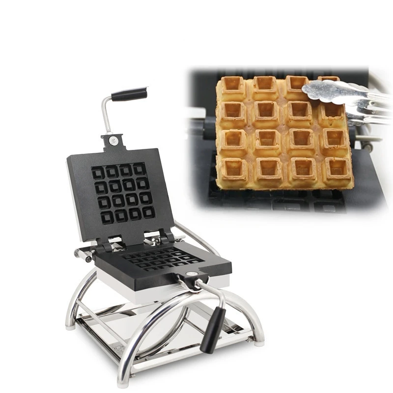 Newest arrival  Square waffle equipment automatic 110v 220v  cake mini square lattice waffle machine