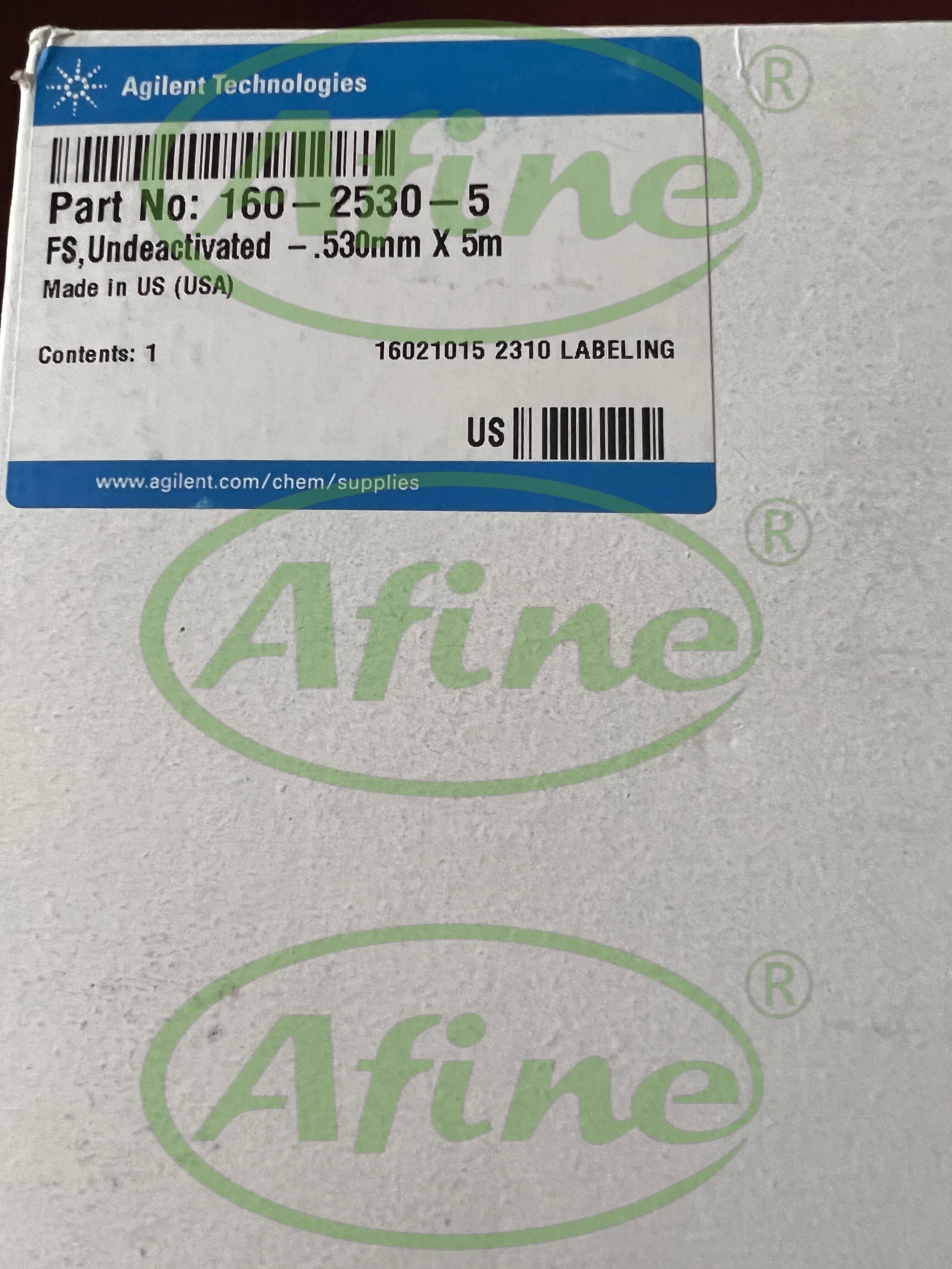 

AFINE Agilent Tubing Retention Gaps 160-2530-5 Undeactivated fused Silica 5m 0.53mm OD0.67 mm