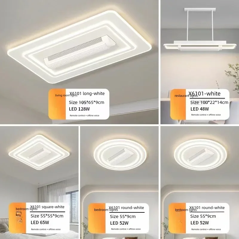 lampadas led ventilador de teto com controle remoto espectro bladesess moderno interior iluminacao sala quarto metal acrilico novo 01