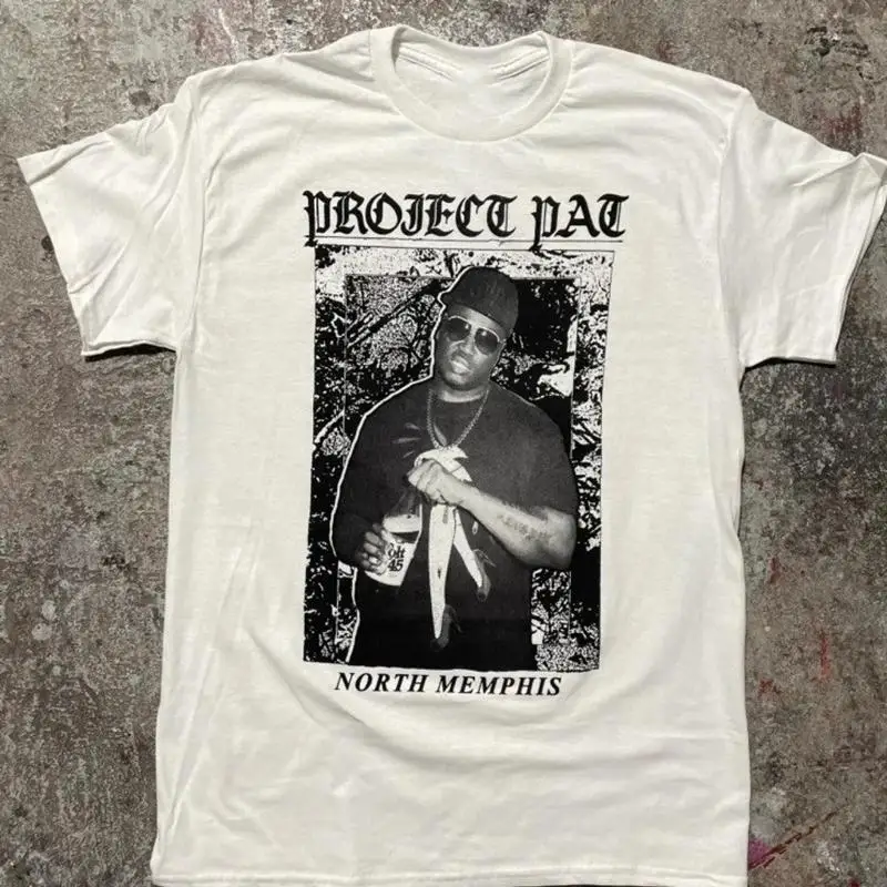 Project Pat rapper Three 6 Mafia T shirt White S to 5Xl