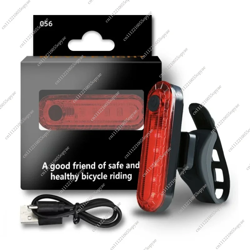 USB Rechargeable COB LED Warning Tail Light for Bicycle Backpack Night Riding Safety Flashing Light Outdoor Cycling Accessory