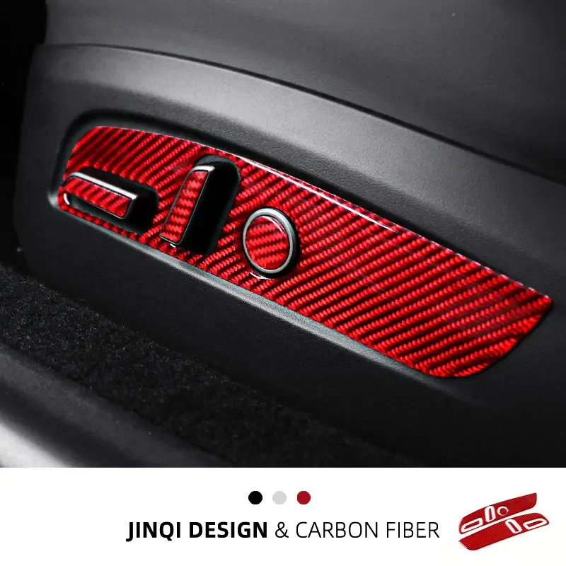 

Applicable to the new version of Tesla Model 3 car seat adjustment button decorative sticker carbon fiber interior modification