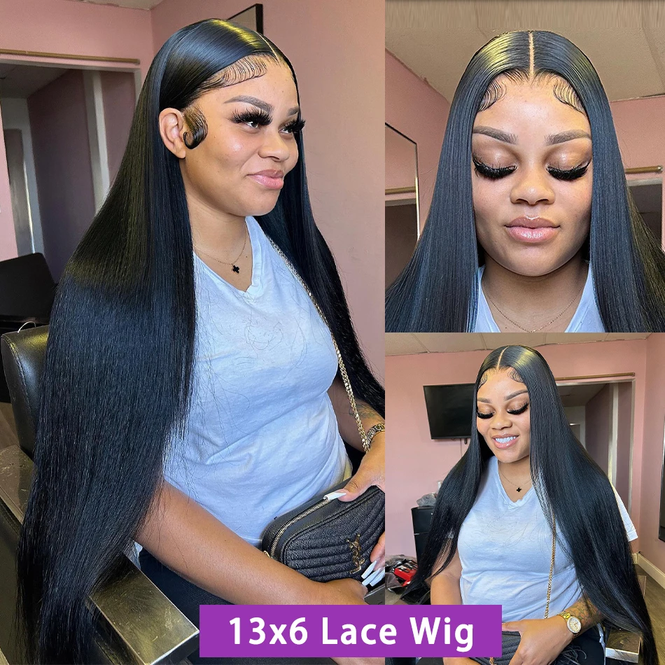 13x4 13x6 Hd Lace Frontal Wig 30 32 34 Inch Straight Lace Front Wig Human Hair 360 Lace Frontal Wig 5x5 Gluless Closure Wig