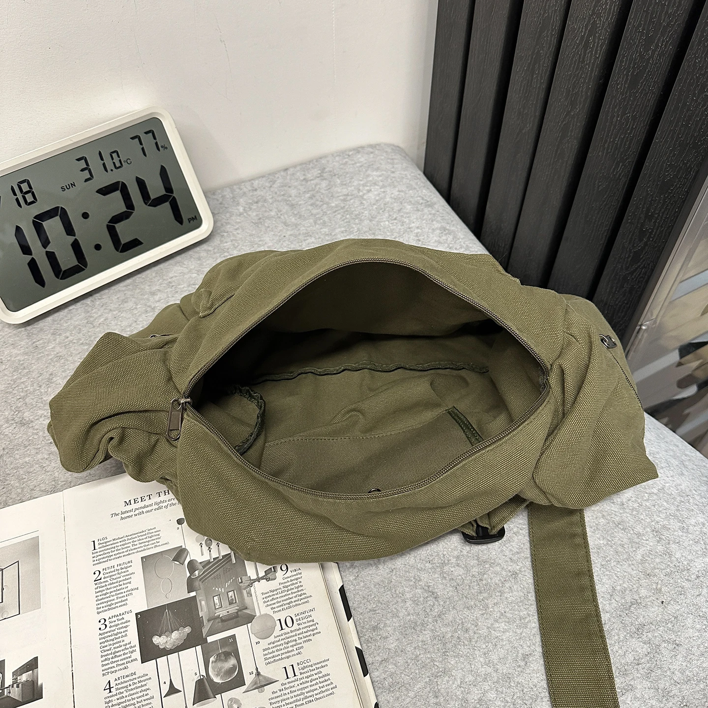 100% Cotton Shoulder Bags Women Large Capacity Canvas Tooling Packages Korea Style Cloth Crossbody Bags Solid Messenger Bags