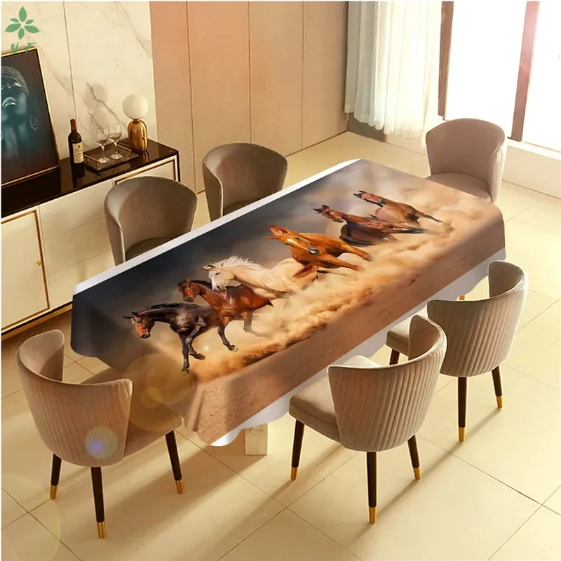 The Desert Horse Gallops Barbecue Picnic Home Party Table Cloth