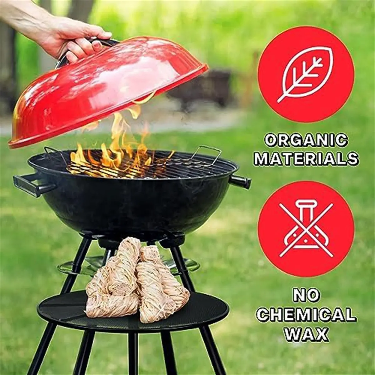 ABJS  for Fireplace, BBQ, Grill, Campfires, Woodstove - Charcoal - Weather-