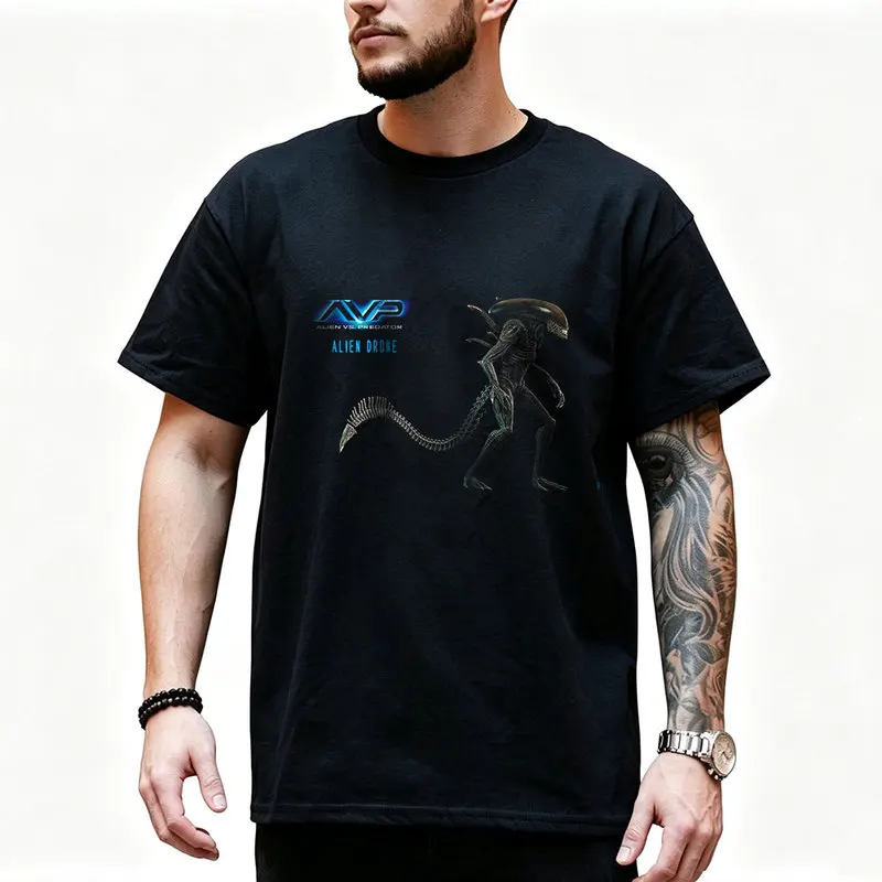 AVP Alien vs Predator Graphic T‑Shirt Xenomorph Yautja 80s Sci‑Fi Horror Movie Tee Unisex Short Sleeve Fan Gift Streetwear Tops
