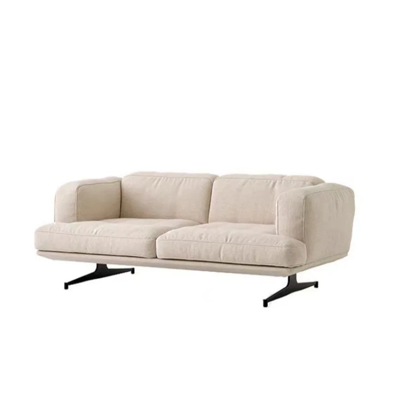 

Nordic simple cotton and linen sofa creative villa large flat layer light luxury Italian straight row leisure combination sofa