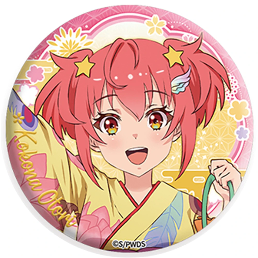 58mm anime mundo dai estrela otori kokona shizuka kathrina grave cosplay traje crachá pino spte flandres broche ﻿   Adereço Natal Gilf