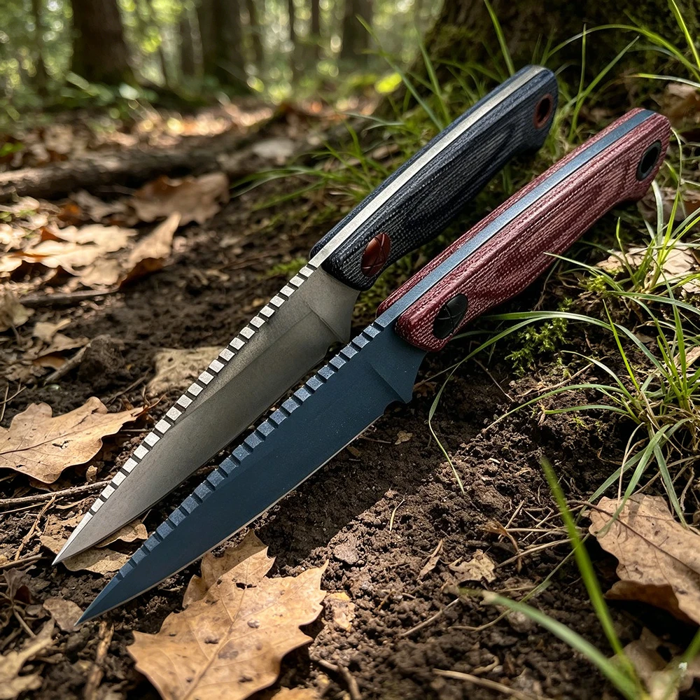 Dacian BM 203BT/203-1 Fixed D2 Blade Knife with Sheath EDC Pocket Cutter for Jungle Tour Camping Fishing Backpack Fruit Knife