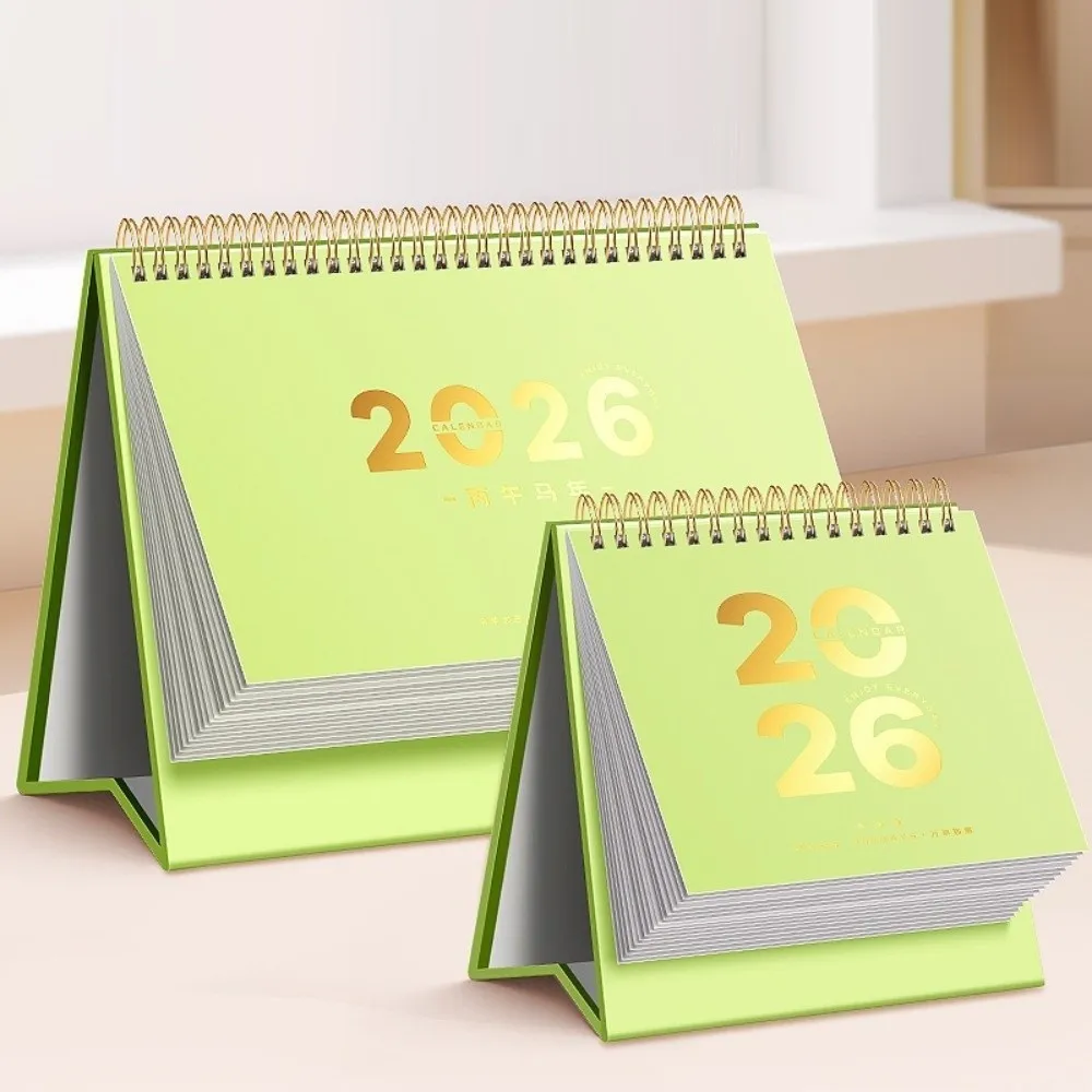 Standing 2026 Desktop Desk Calendar Time Management Foldable Table Calendar Thick Paper Academic Planner Table Decorations