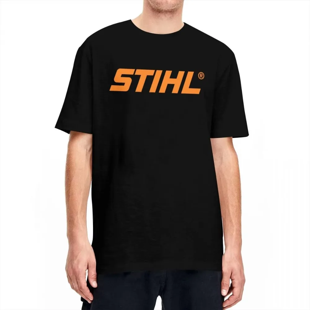 Men Electric Tool T-Shirts Stihls Logo Cotton Top Tees Summer Funny Short-Sleeve T Shirt O Neck Leisure Casual Tshirt Big Size