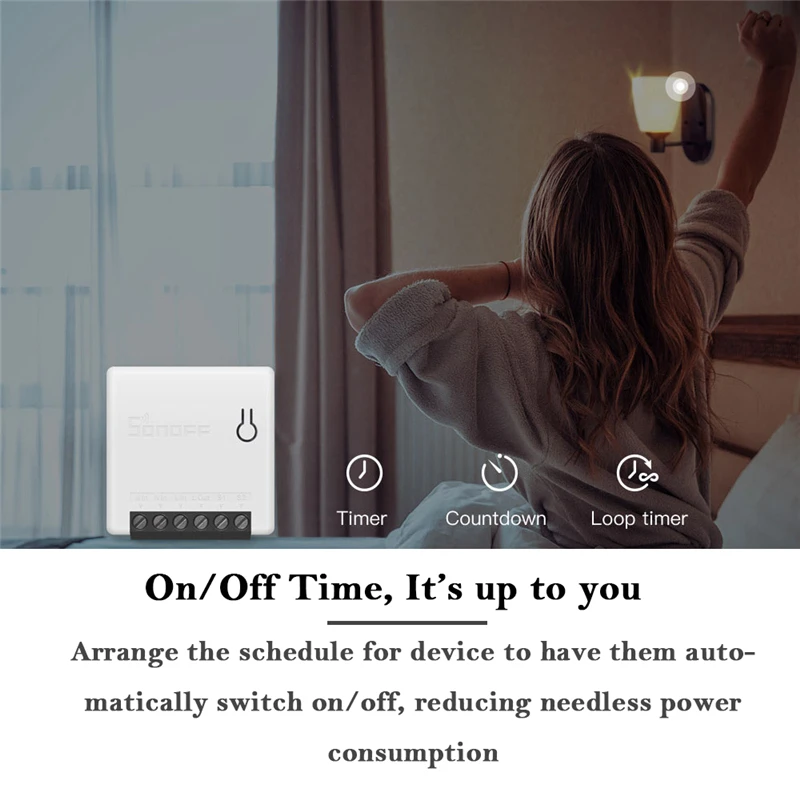 SONOFF R2 Wi-Fi мини-переключатель таймер беспроводные переключатели умная автоматизация поддержка EWelink Alexa Google Home приложение/дистанционное управление/голосовое управление