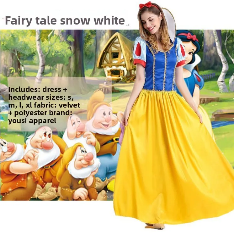 Hada adulta madrina loween Sbook Princ falda Blancanieves ey disfraz de Cenicienta ropa tradicional china para mujer