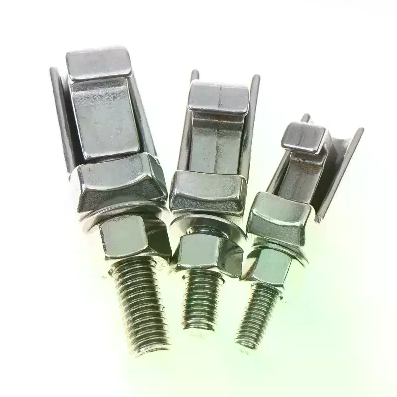 M8 M10 M12 ISO Double Claw Clamp 304 Stainless Steel Vacuum Flange Fitting Bolt Groove Hook Type Caliper Screw C Clamp Hook