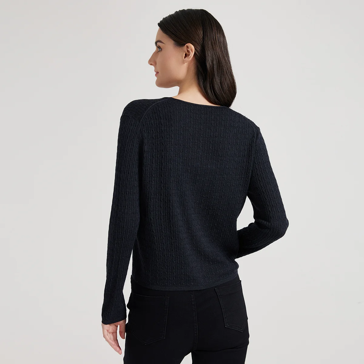 Cardigan tricoté à col en V pour femme, pull 30% soie, 70% laine, luxe, haute qualité, BC1006, printemps