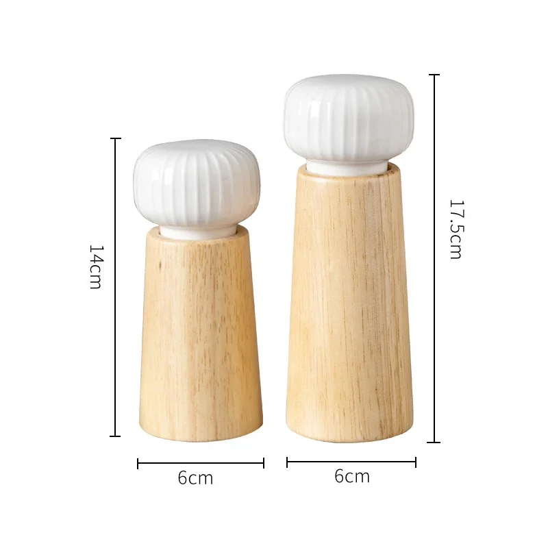 Pepper and Salt Grinder Nordic Style Manual Baysalt Spice Mill Adjustable Roughness Ceramic Core Salt Grinder Kitchen Accesorios