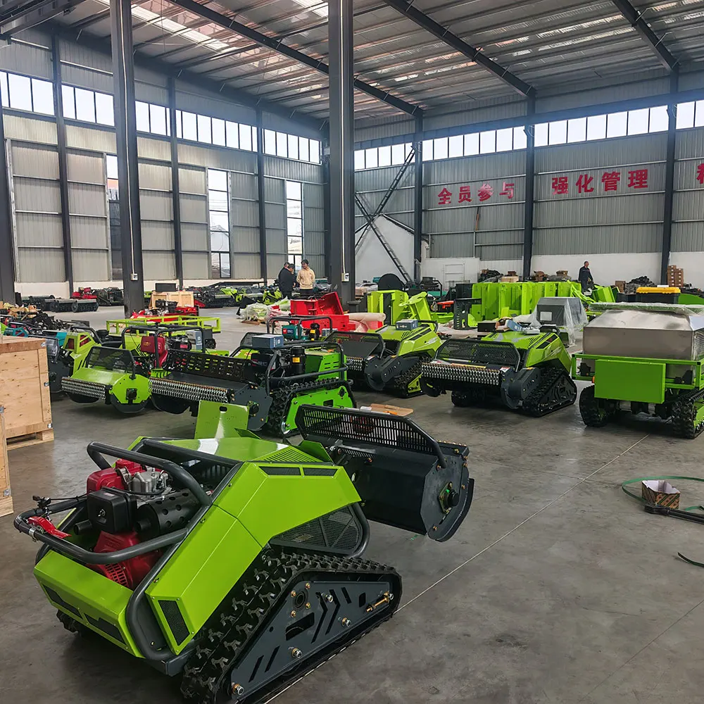 Hot Sale Remote Controlled 24V   Low Profile Crawler Lawn Mower Brush Cutter for Agriculture Use - view 4