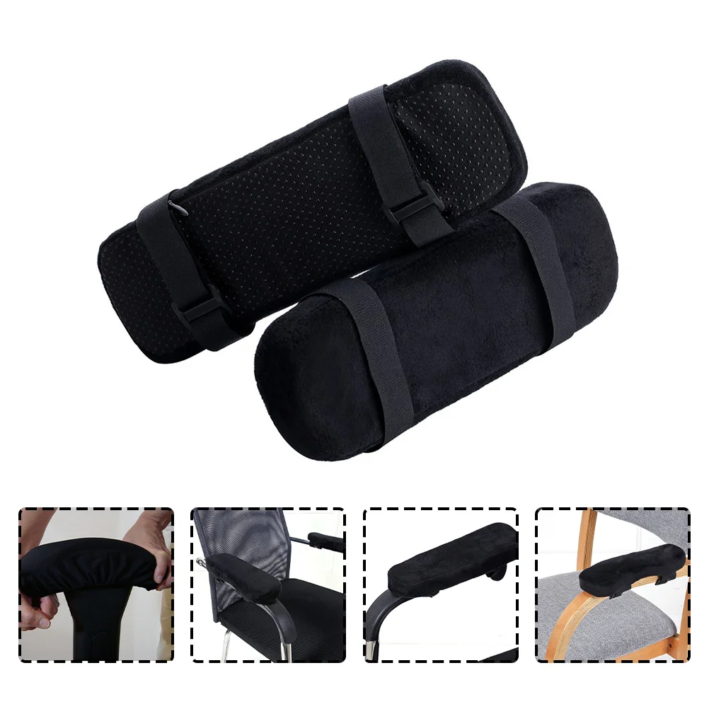 2 Pcs Chair Armrest Pad Office Theow Pillows Height Extenders Polyester Comfortable Pads