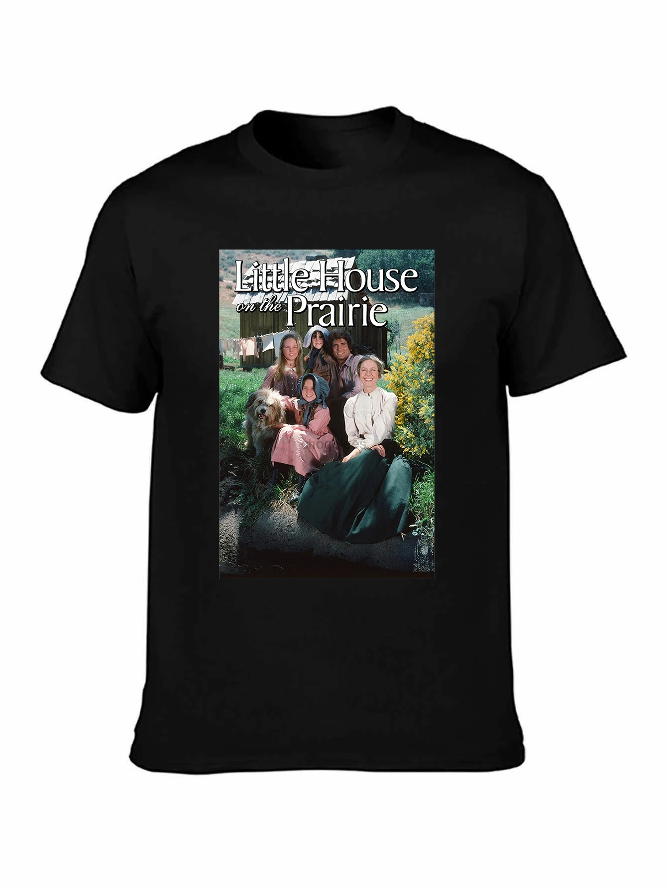 البيت الصغير على المرج ملصق الفيلم تشارلز إنجلز ماري كارولين I Nellie Oleson Laura Gift Gr DMN تي شيرت أسود