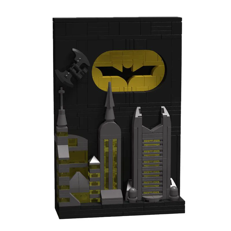 New Building Bricks Gotham City Postcard Technology Modular Blocks Construstion Rocket Launch Model Toys DIY Set Assembly Gifts