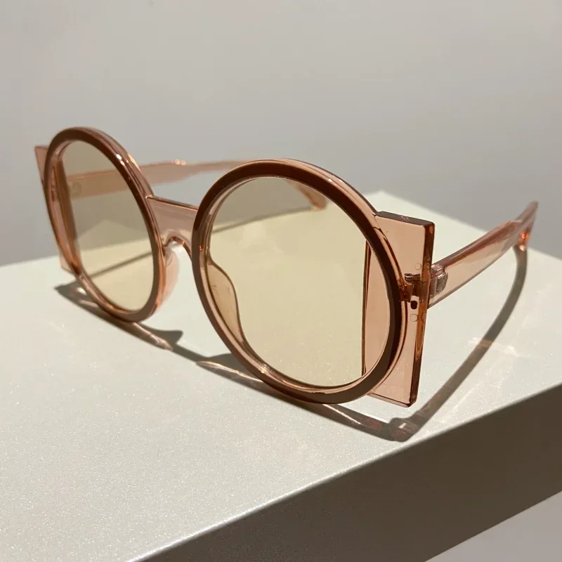 Runde Sonnenbrille Mode Strand Retro Trend Sonnenbrille UV400 Reise Straße Foto Urlaub Party Brille – Detail 18