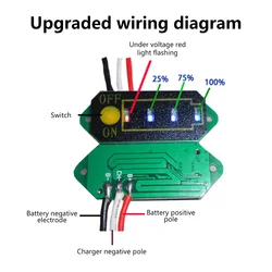 lithium battery Power display charging indicator Flashing FOR 1S 2S 3S 4S 6S 7S 12V 24V 36V 48V 60V Li-ion Lifepo4 lead-acid BMS