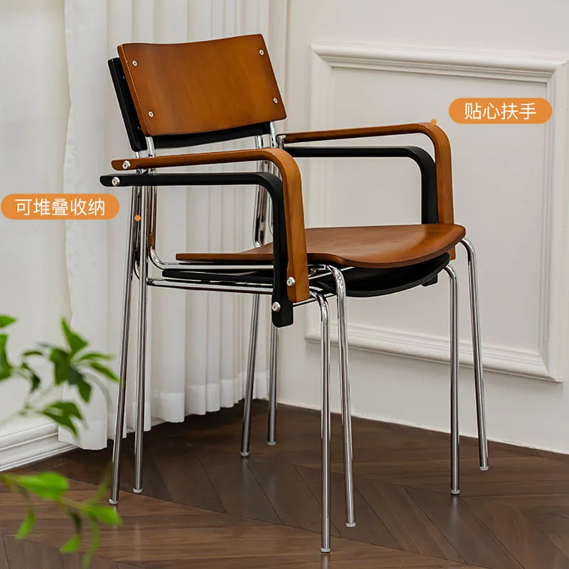 

Nordic simple home office chair light luxury living room cafe dining chair small apartment leisure solid wood back chair