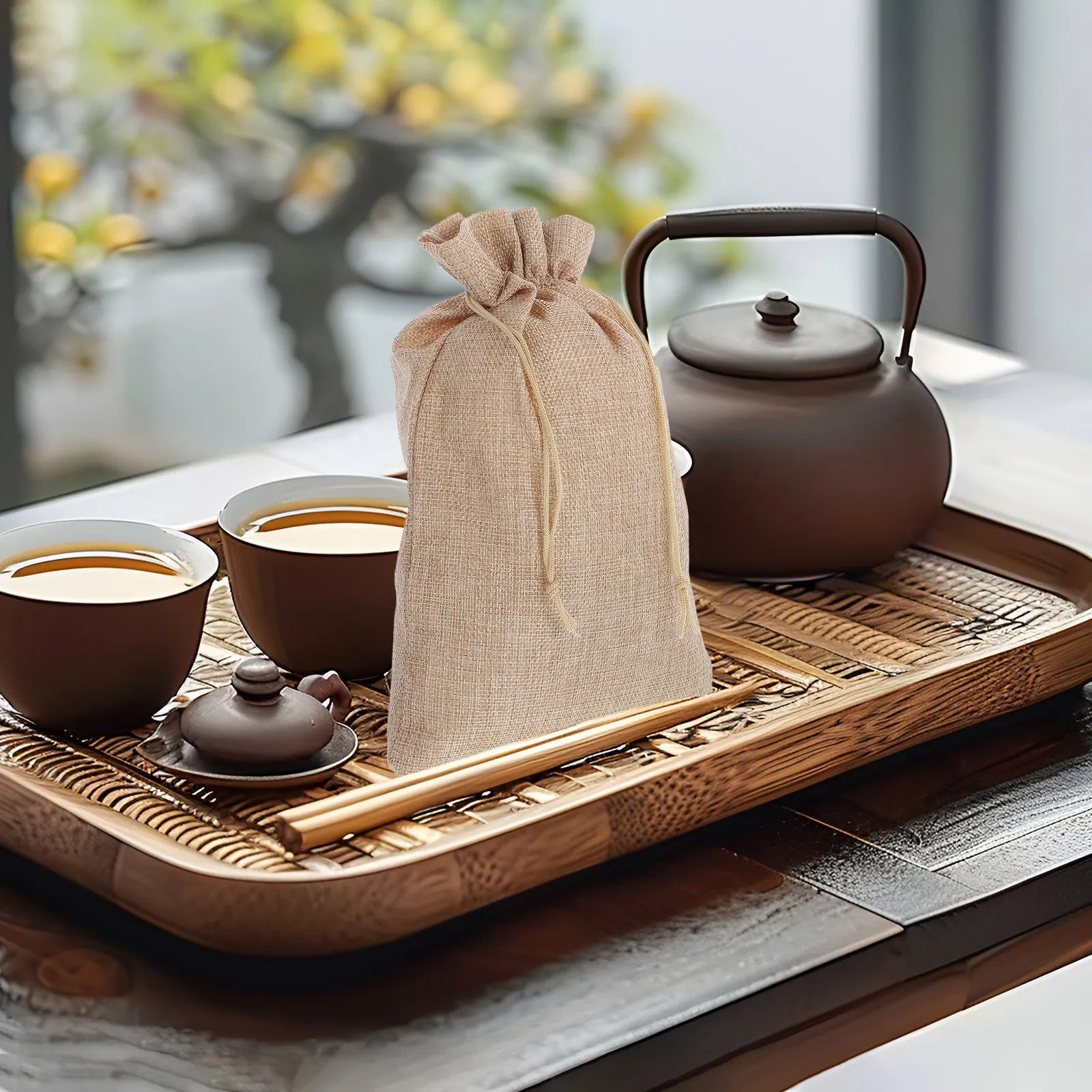 

10 шт. мягких роскошных мешочков на шнурке для украшений, чая, коллекционных предметов, элегантных складных дорожных подарочных сумок