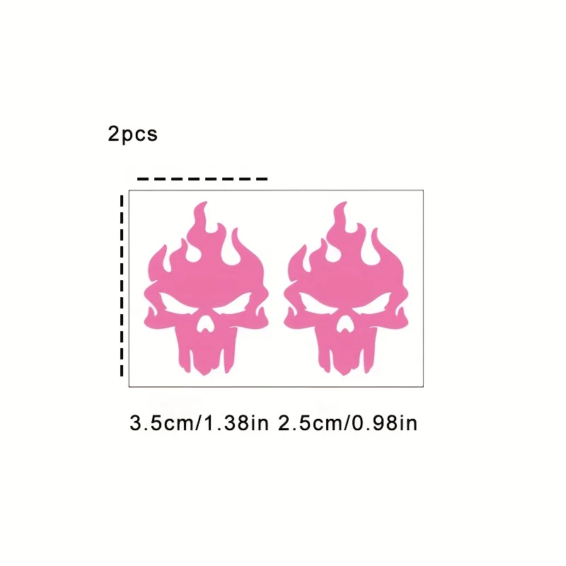2PCS/SET Fashionable Skull-Themed Car Sticker, Bold Decal for Car, Ideal for Adding an Edgy Look to Your Automobile