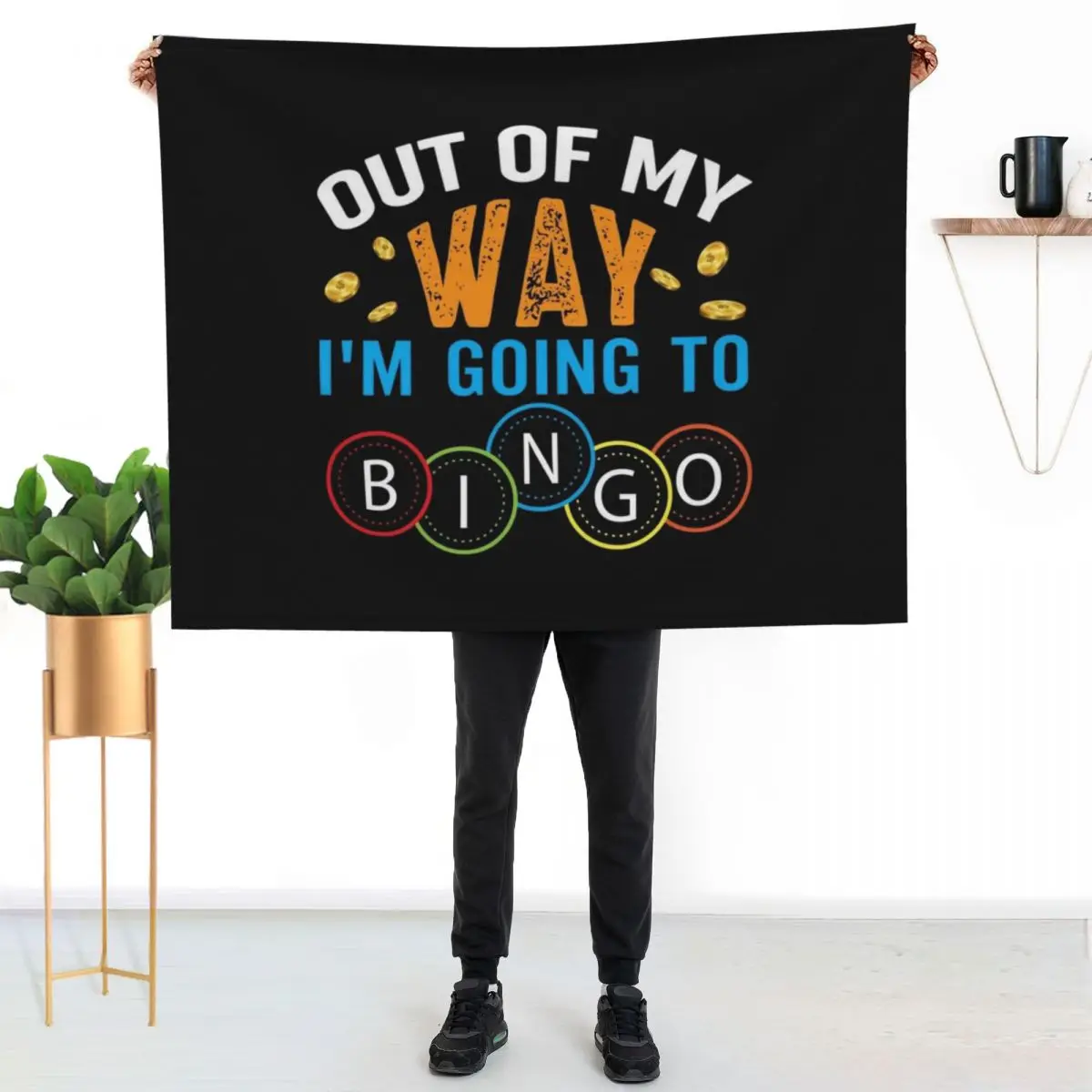 Out Of My Way Im Going To Bingo Throw Blanket halloween Blankets For Baby Thermal Single Sofa Quilt Hairy Blankets