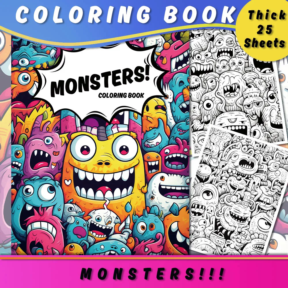 1pc,Adult Coloring Book,Teenagers Coloring Book,25 Different Patterns,100gsm Thick Paper,Stress Relief,Birthday Gift