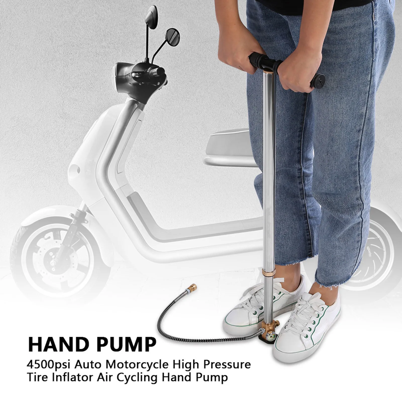 

4500psi Auto Motorcycle High Pressure Tire Inflator Air Cycling Hand Pump Air Cycling Hand Pump Hand Pump Hand Pressure Inflator