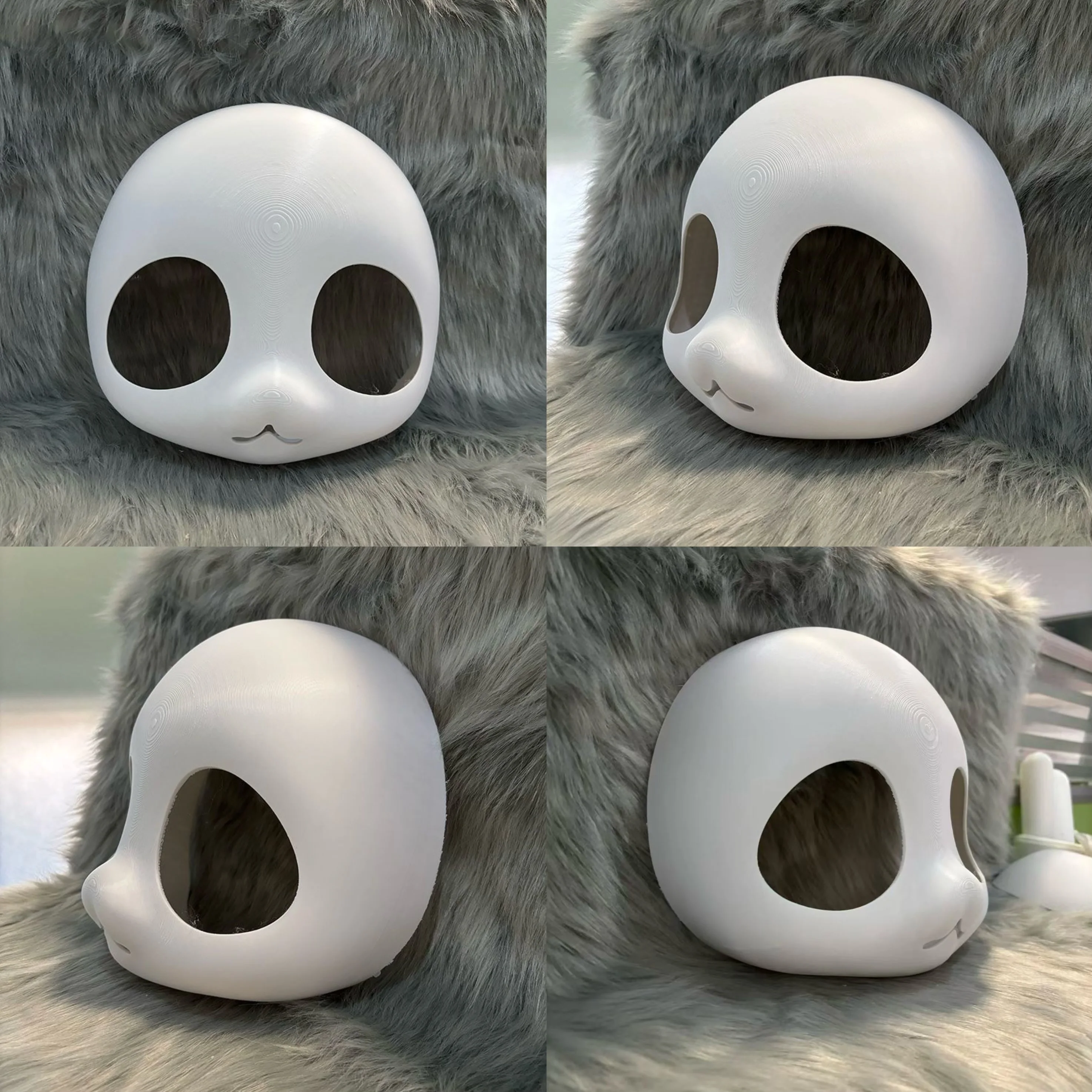 

Kemono Base Mask 3D Printed Japanese Cute Short Kiss Feline Set Skull Fury DIY Accessories