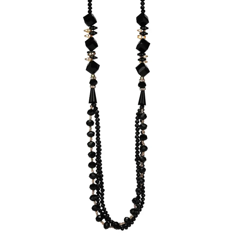 A nova tendência da moda colar longo é uma corrente de suéter com borla multiuso para mulheres