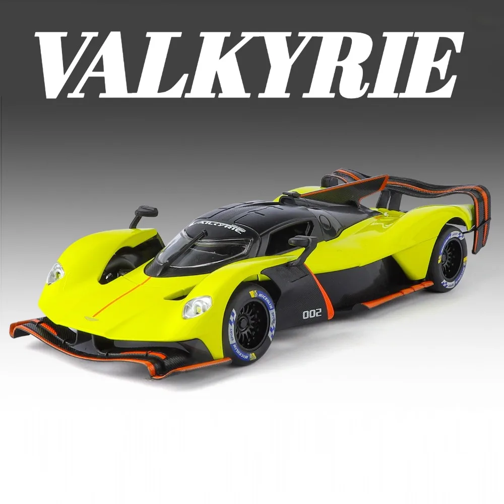 

1:24 Valkyrie Senna Sports Car Toy Model Alloy Diecast Doors Opened Light Music Miniature Supercar Models Toys Gifts for Boys