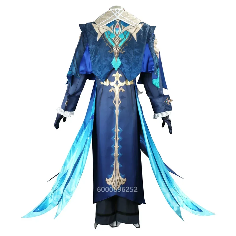 Genshin Impact Neuvillette Disfraz de Cosplay Adulto Carnaval Uniforme Peluca Anime Disfraces de Mascarada de Halloween para Juego de Mujeres E @ 0Z *