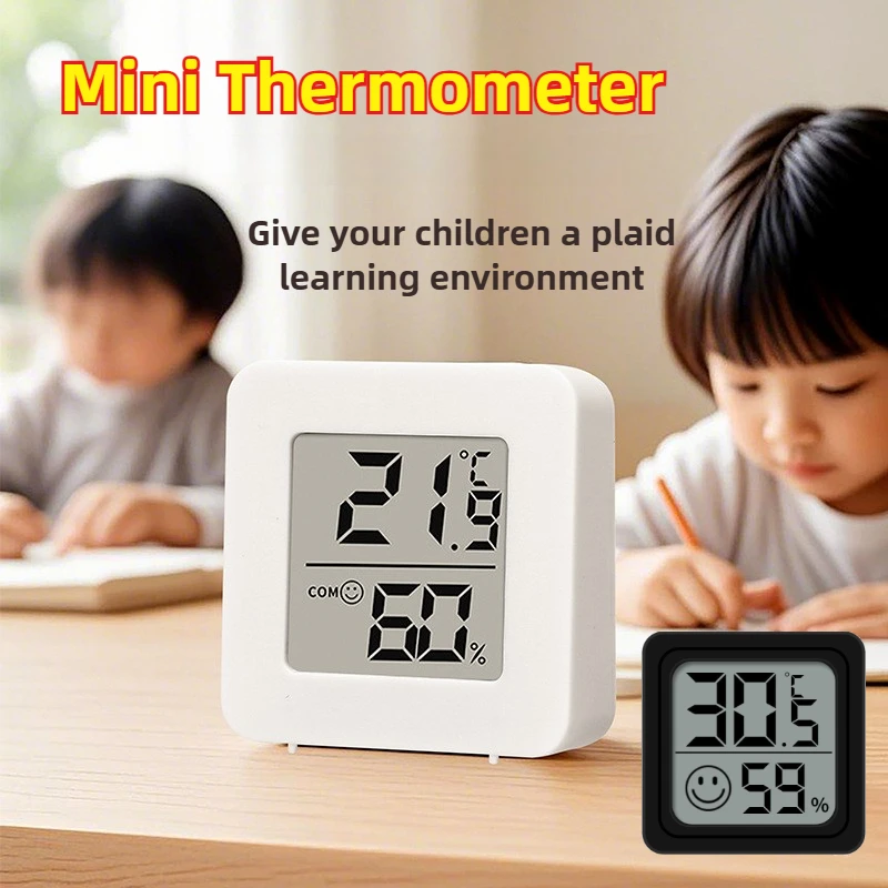 جهاز قياس الحرارة الرقمي LCD صغير، جهاز قياس درجة حرارة الغرفة الداخلية، جهاز قياس الرطوبة، مجموعة محطة الطقس #2