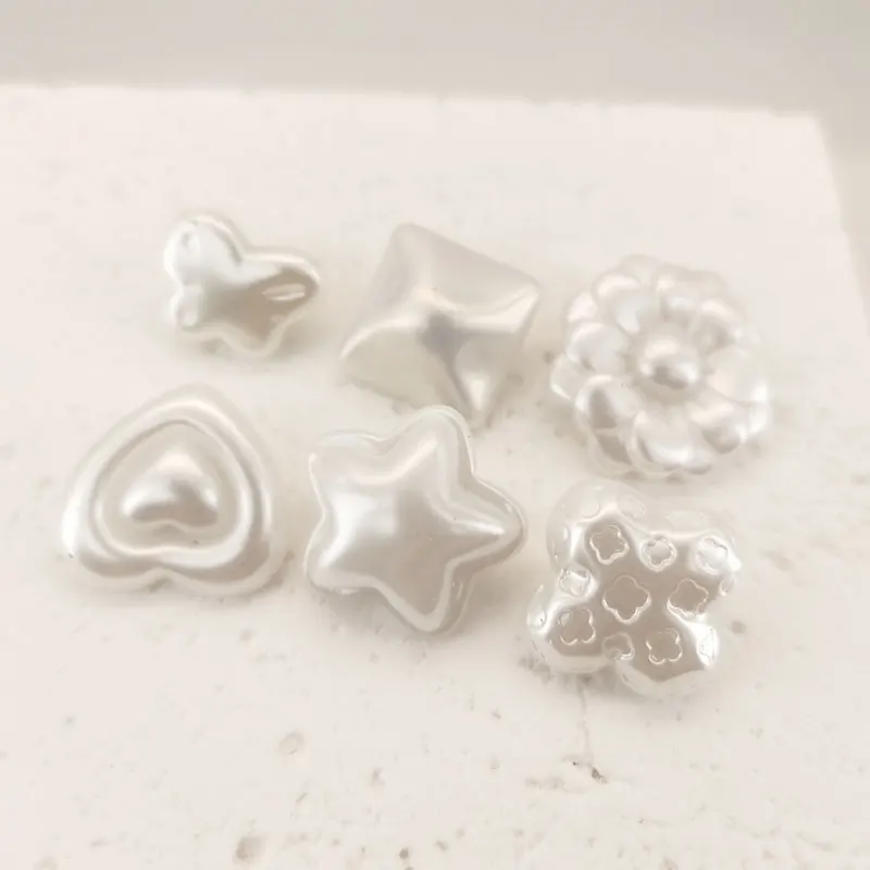 6pcs White Resin And Metal Combination buttons for clothing Coat Shirt Dress DIY Sewing Accessories Sewing Buttons Wholesale