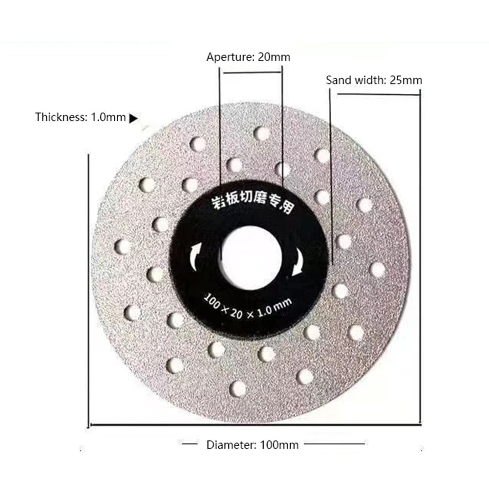 Portable Cutting Blade for Stone, Ceramic, Ultra-thin Saw Blade, Slate Cutti Wheel, Grinding Disc for Angle Grinder, 4 in, 1mm