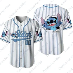 Disney-Personalized Stitch Baseball Jersey, Oversized Sport Jersey, Special Edition, Fan Gift, Summer, New, 2024