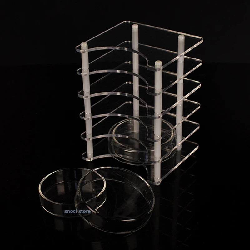 35mm/60mm/75mm/90mm/100mm/120mm/150mm/180mm/200mm Petri dish rack 3/5 Layer Laboratory School Equipment Supplies,1Piece