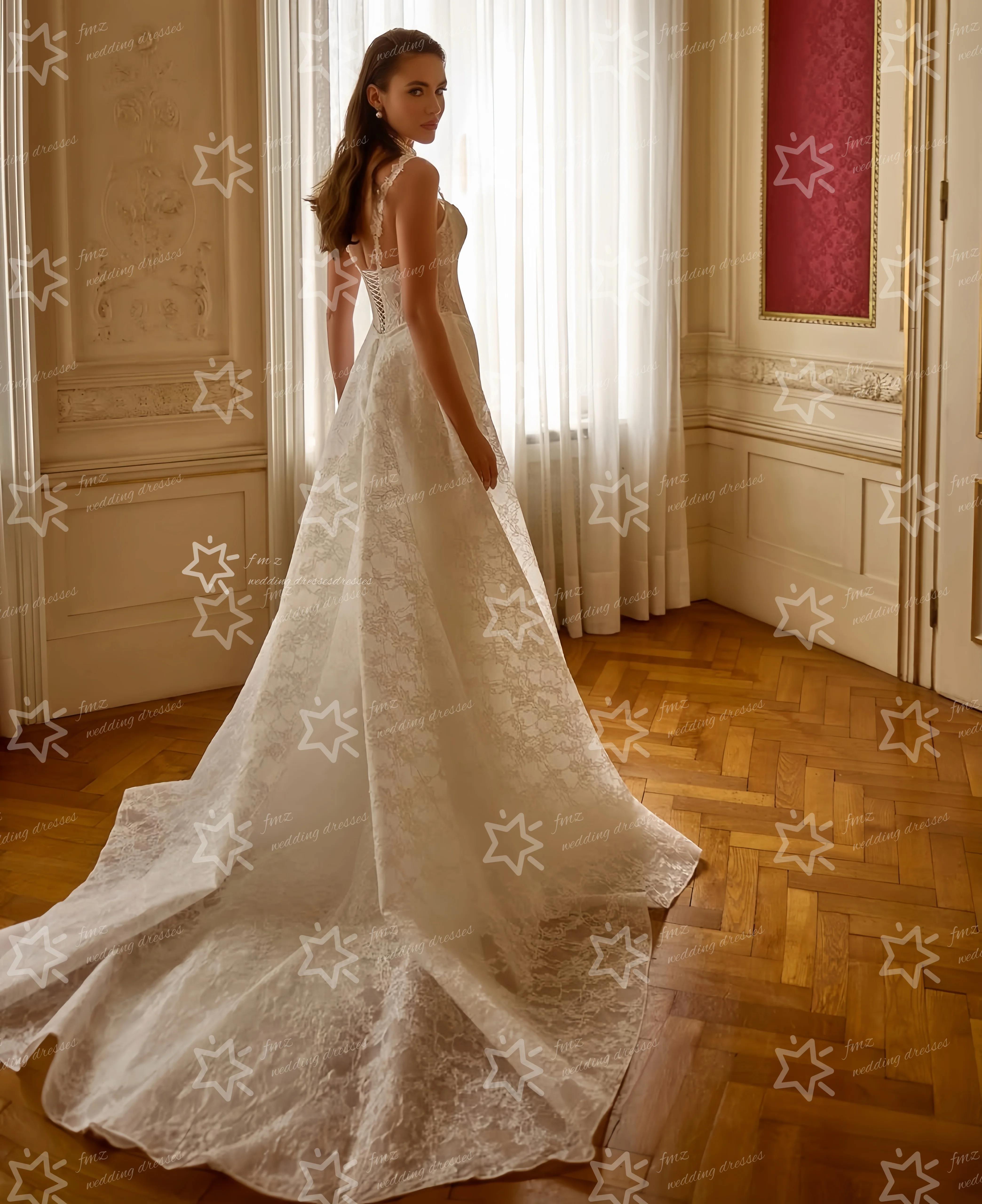 فستان زفاف حورية البحر مخصص بذيل غير أزرار 2025 فيستدوس دي نوفيا أماندا نوفياس أماندا نوفيا رسمي