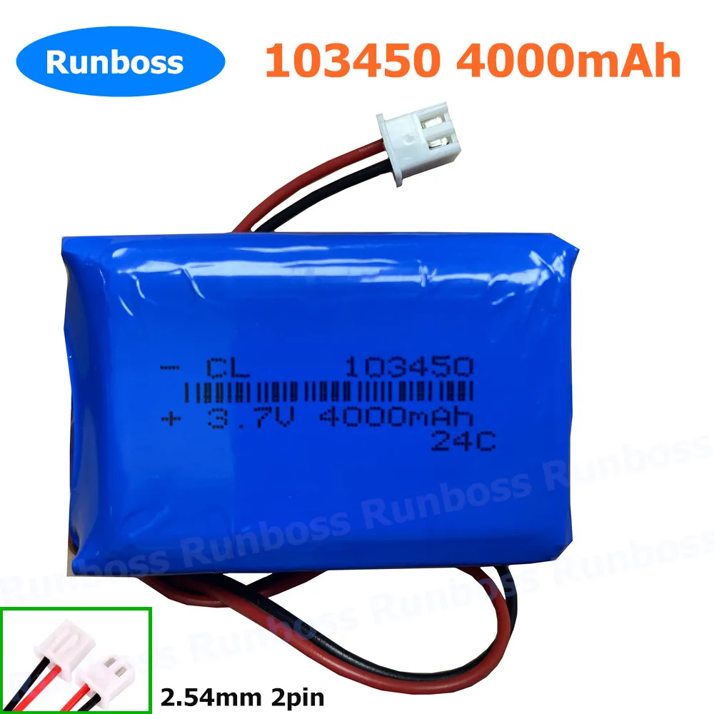 

103450 Polymer Lithium Battery pack 7.4V 2S2P 4000mAh For Tablet PC LED Lamp street light medical device PH 2.54 2Pin 71*51*21mm