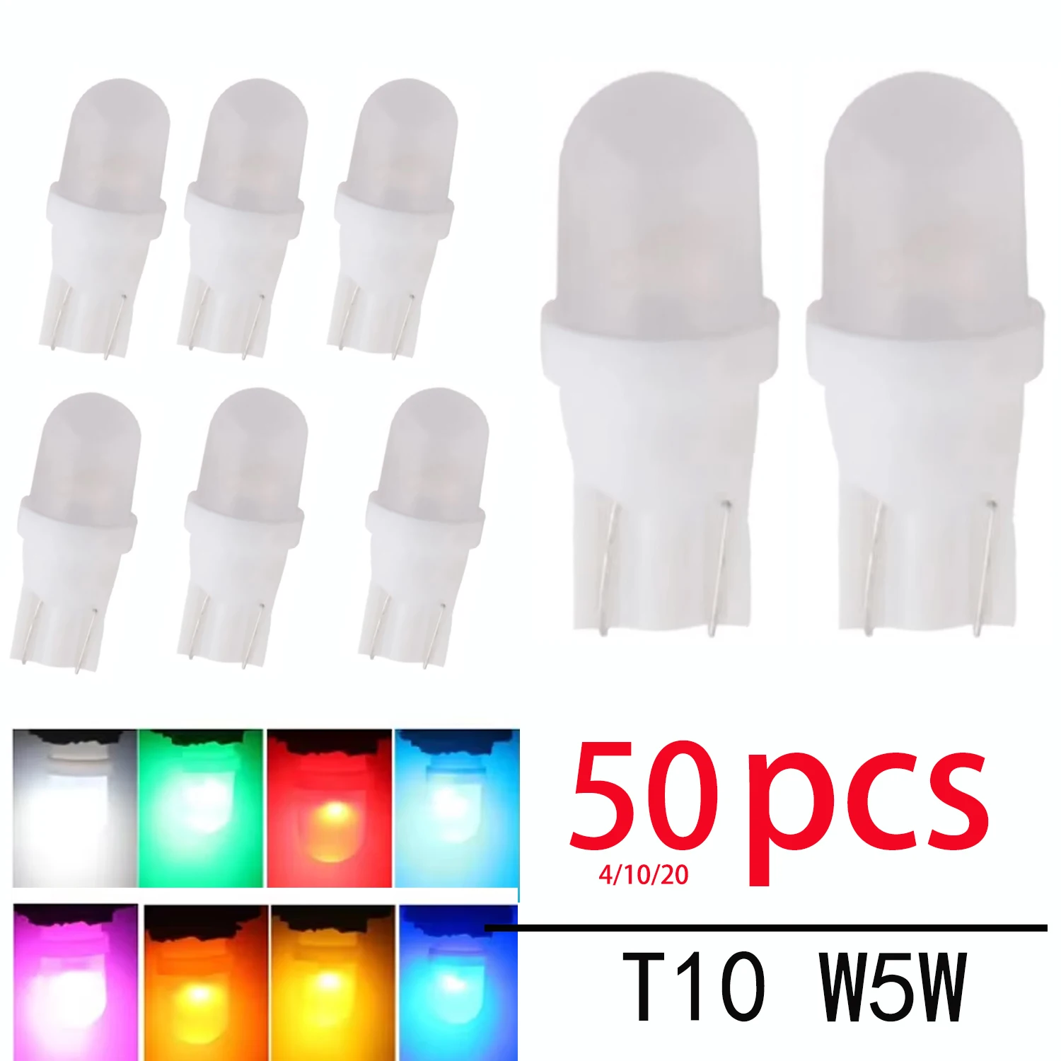 

Red Pink AC DC 6V 6.3V Led Bulb Pinball Machine Car Light Frosted Lens T10 W5W 555 Light T10 2835 3SMD 8000k Car Accessories