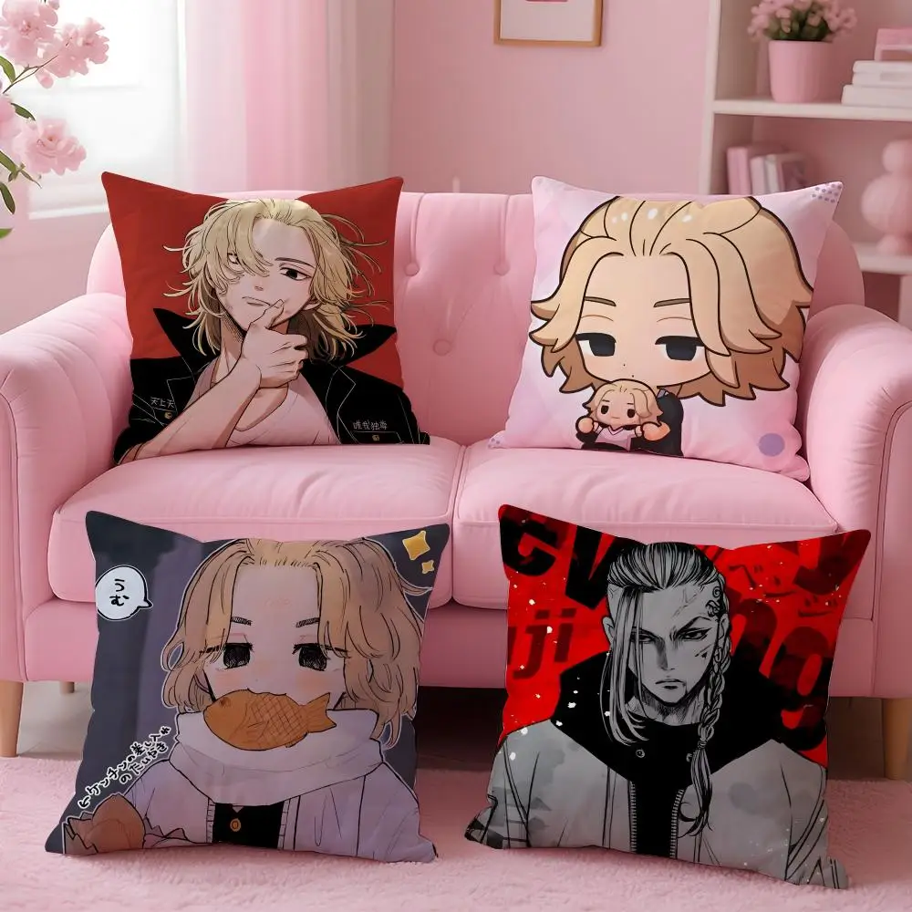 AnimeTokyo Revengers Kissenbezug, bequemer, wendbarer Kissenbezug, ideal für Auto, Sofa, Schlafzimmer und mehr