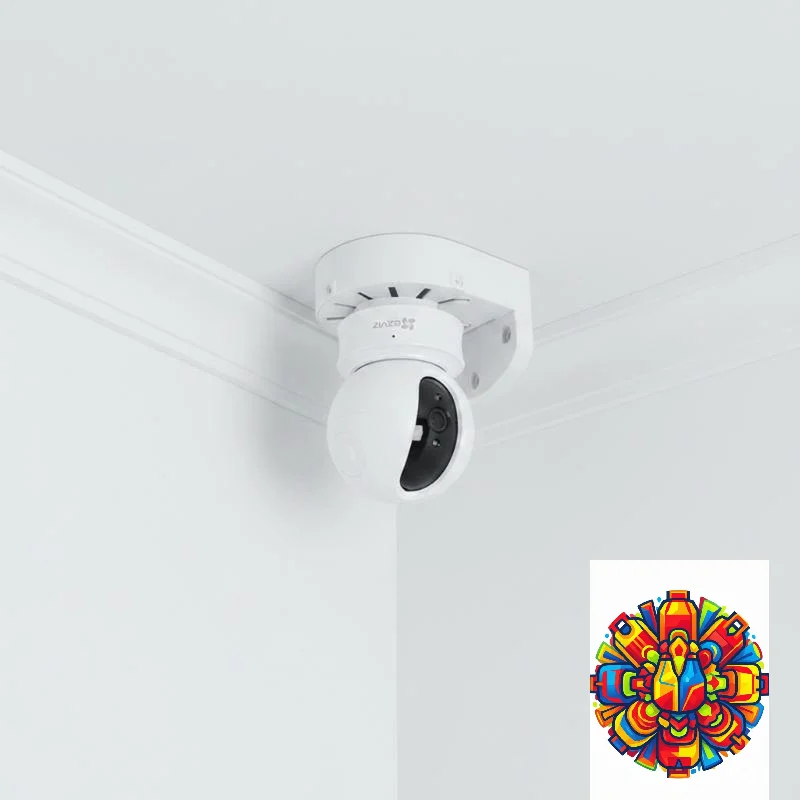 Surveillance Dome Camera Bracket Durable Plastic L Type Wall Mount with Hidden Cable Storage Box for Yard Use