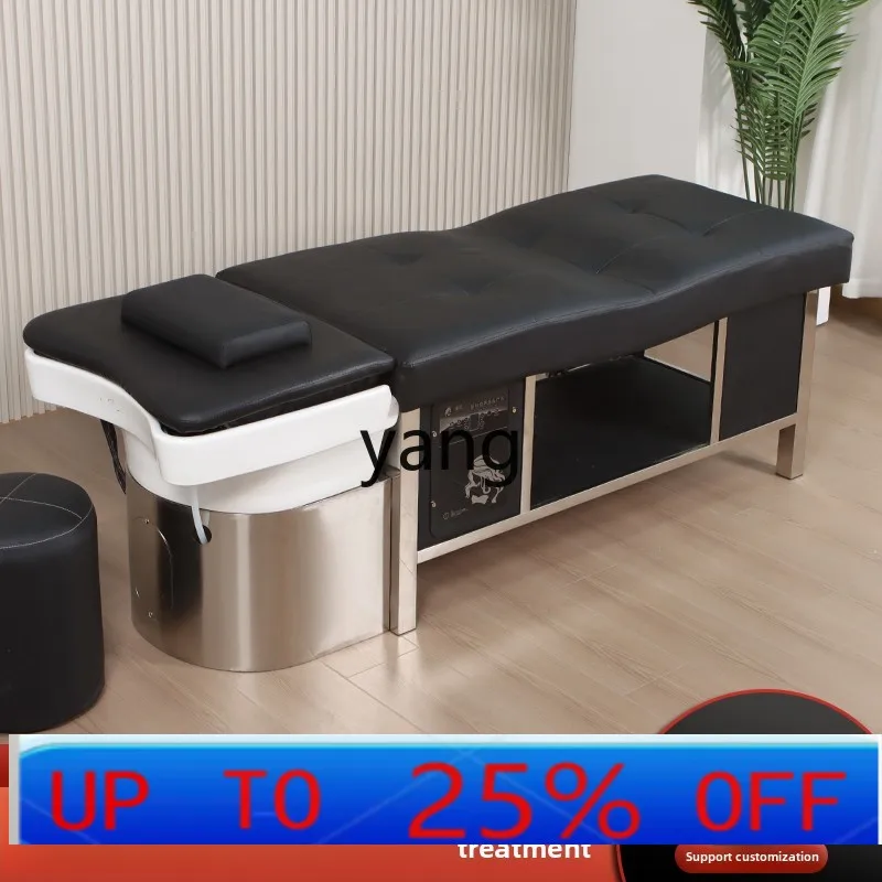 

lmm ceramic basin steel frame shampoo bed barber shop beauty special head therapy curved bed surface support waist